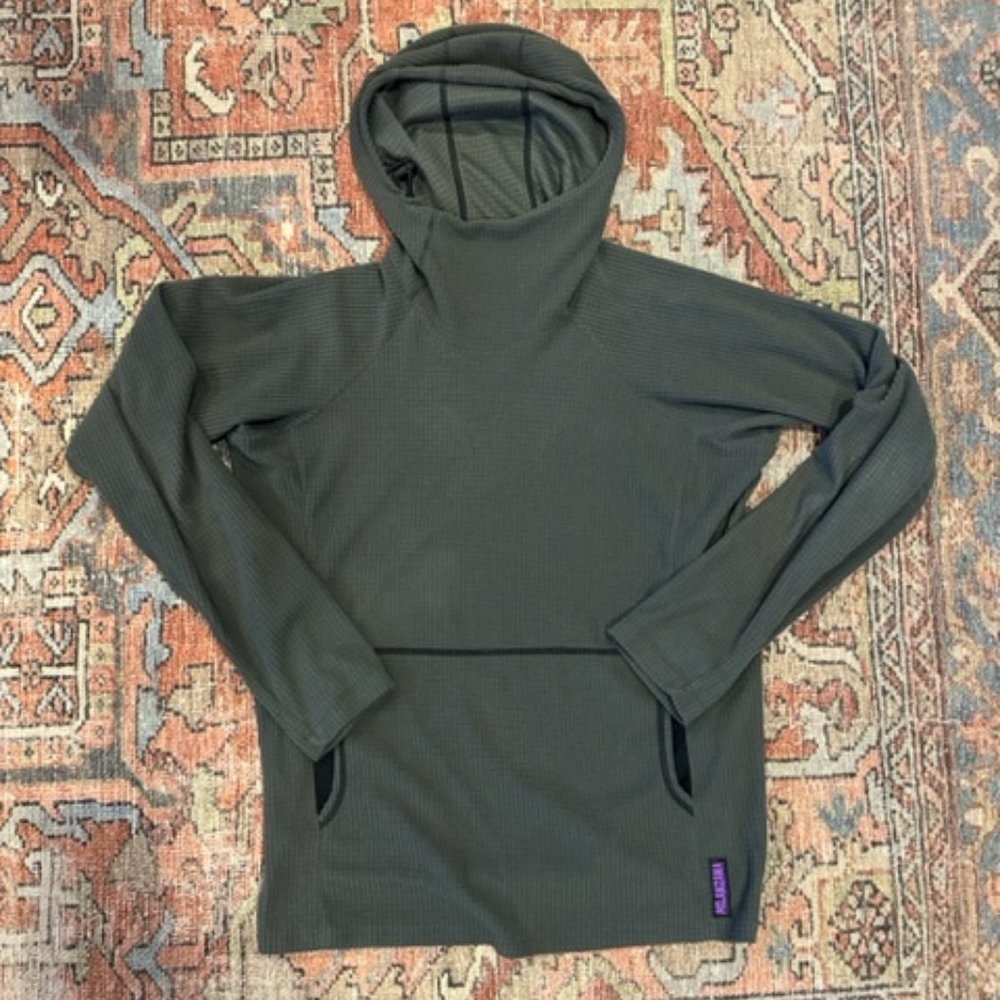 Melanzana Men's Medium Gray Microgrid Fleece Hoodie